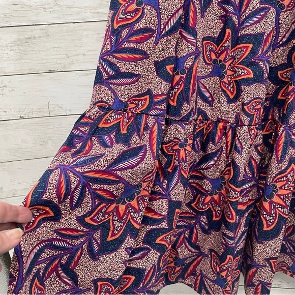 Evereve Noelle Open Back Floral Maxi Dress‎ Size S Puff Sleeve Cotton - Picture 8 of 12